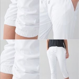 Lululemon Studio II Lined Crop Pants White 6